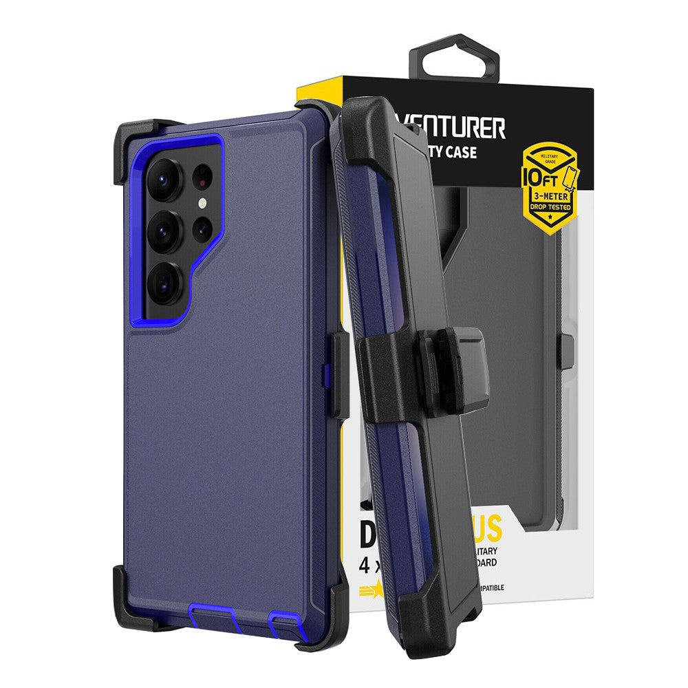 Shockproof Robot Armor Hard Plastic Case with Belt Clip for Samsung Galaxy S23 Ultra