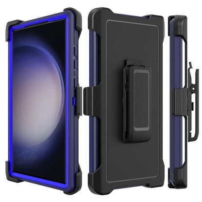 Shockproof Robot Armor Hard Plastic Case with Belt Clip for Samsung Galaxy S23 Ultra