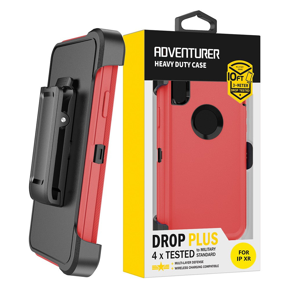 Shockproof Robot Armor Hard Plastic Case with Belt Clip for iPhone XR