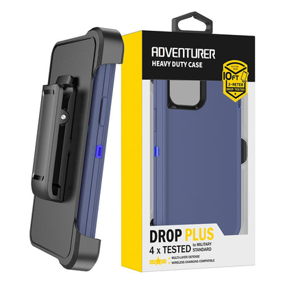 Shockproof Robot Armor Hard Plastic Case with Belt Clip for iPhone 13 Pro