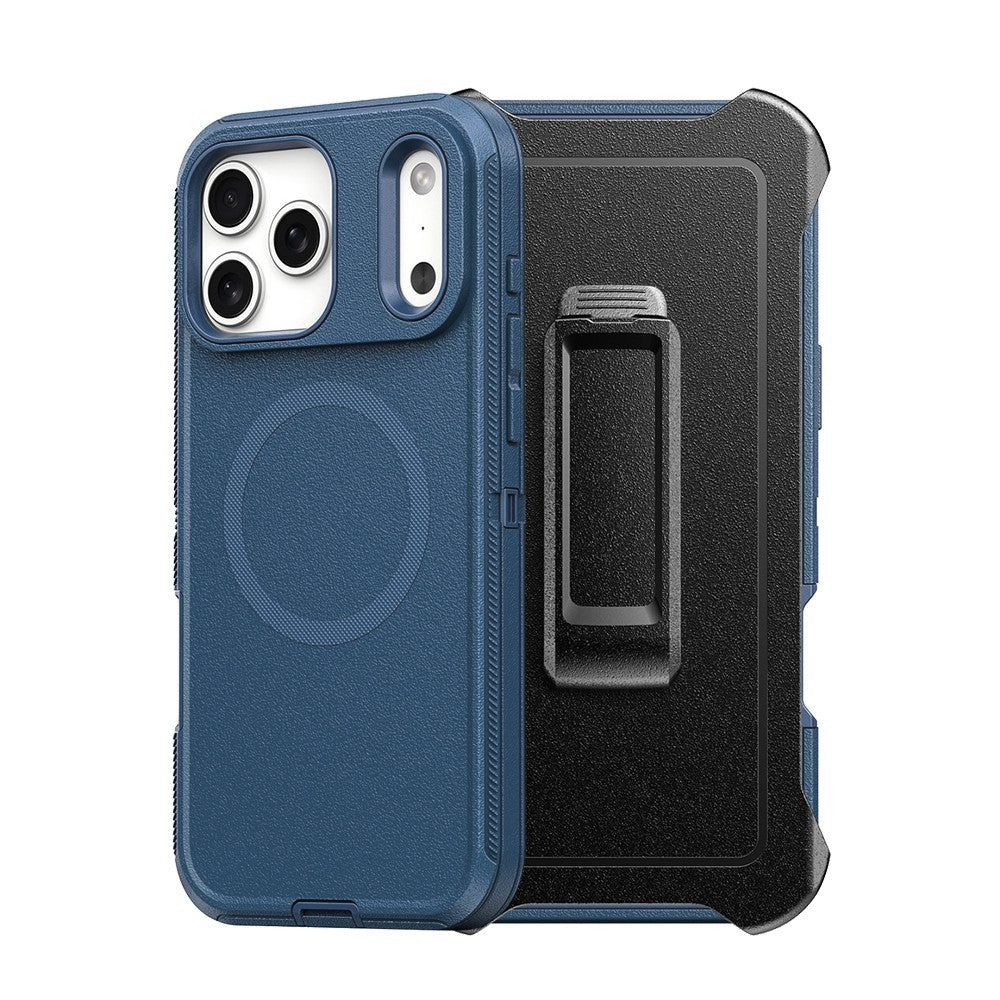 Shockproof Robot Armor Hard Plastic Magsafe Case with Belt Clip for iPhone 17 Pro Max