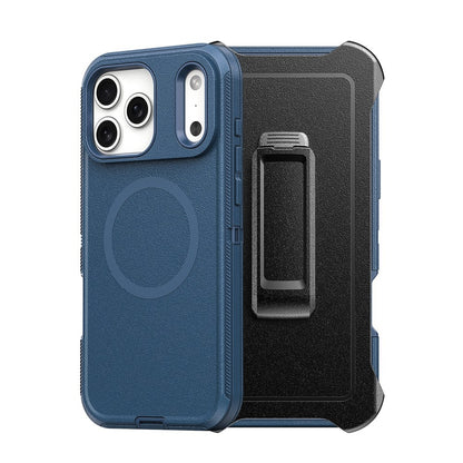 Shockproof Robot Armor Hard Plastic Magsafe Case with Belt Clip for iPhone 17 Pro Max