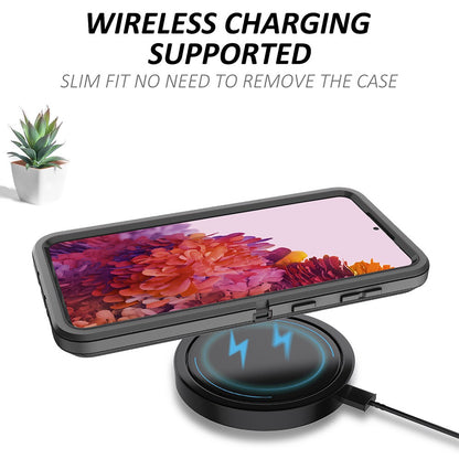 Shockproof Robot Armor Hard Plastic Case with Belt Clip for Samsung Galaxy S21 Ultra