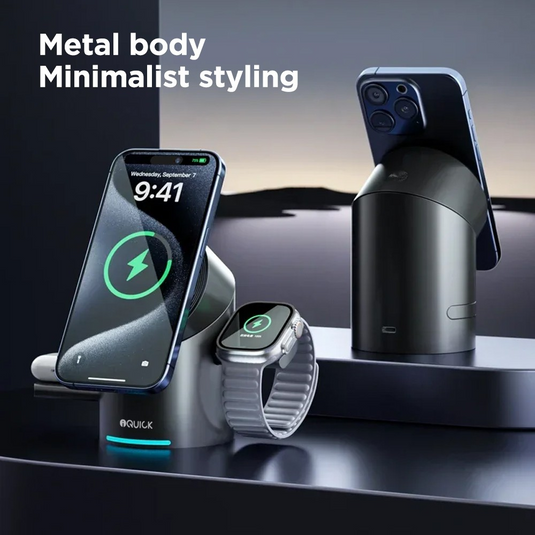 iQuick Satellite CBT-10Q 3 in 1 Foldable Wireless Charger Stand