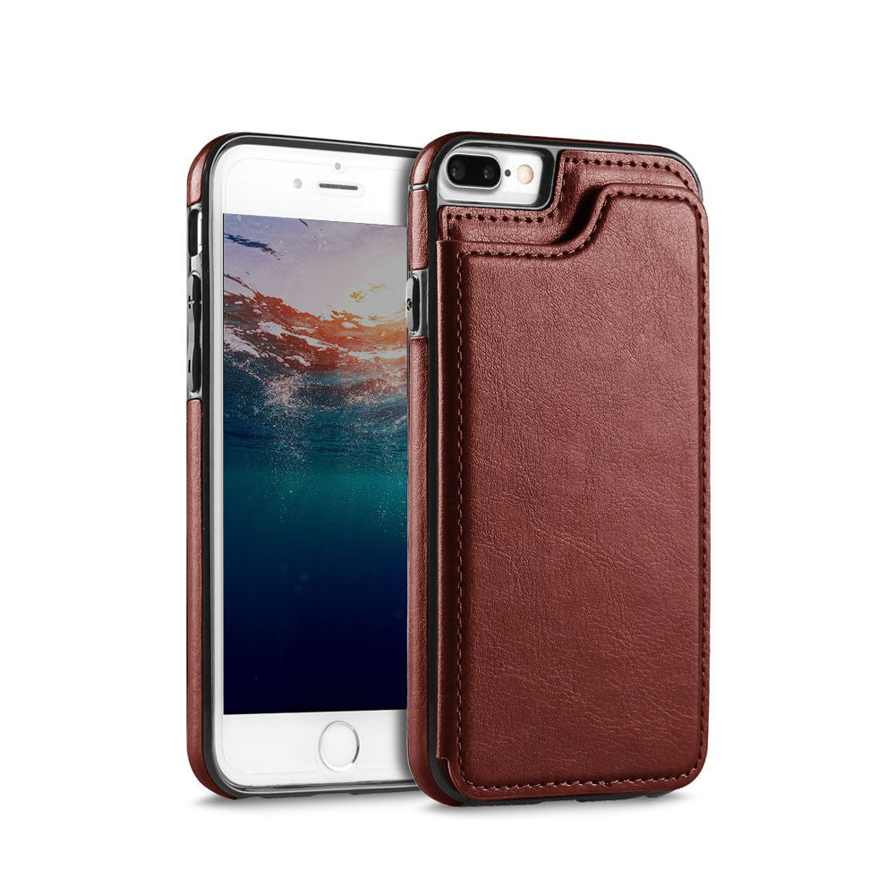 Back Flip Leather Wallet Cover Case for Apple iPhone 7 Plus / 8 Plus