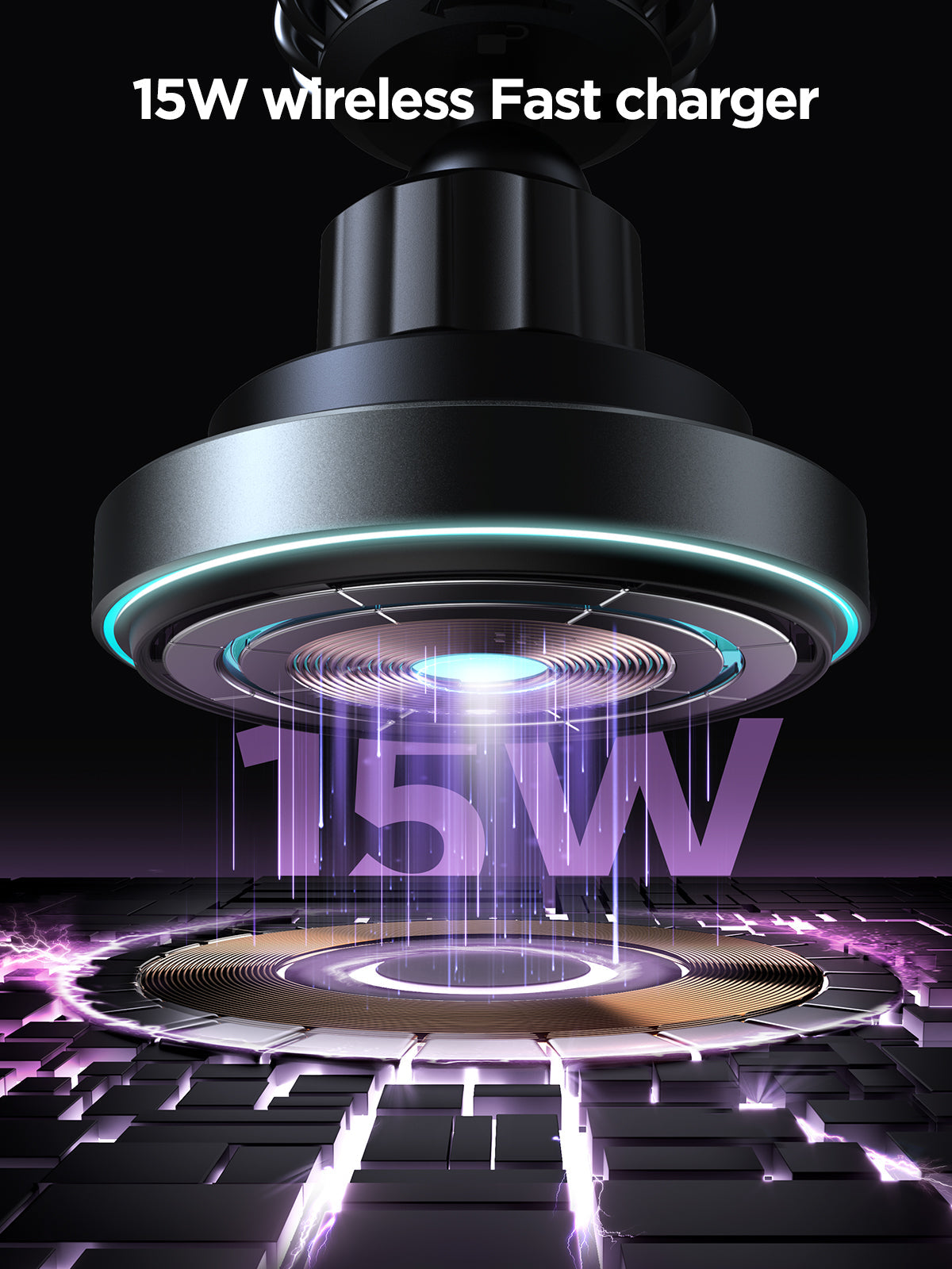 JOYROOM JR-ZS240 Pro 15W Fast wireless Magnetic Wireless Car Charger (Magsafe)