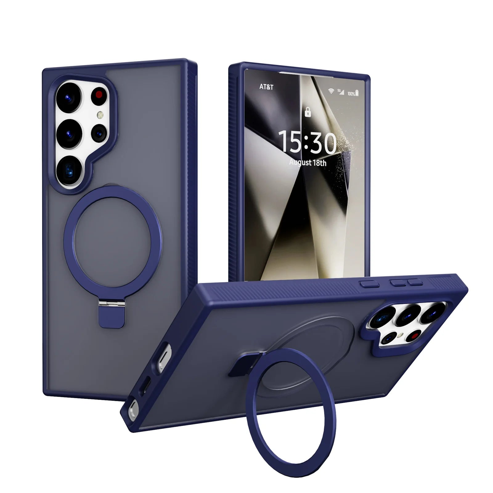 Magnetic Kickstand Matte Case for Samsung Galaxy S25 Edge