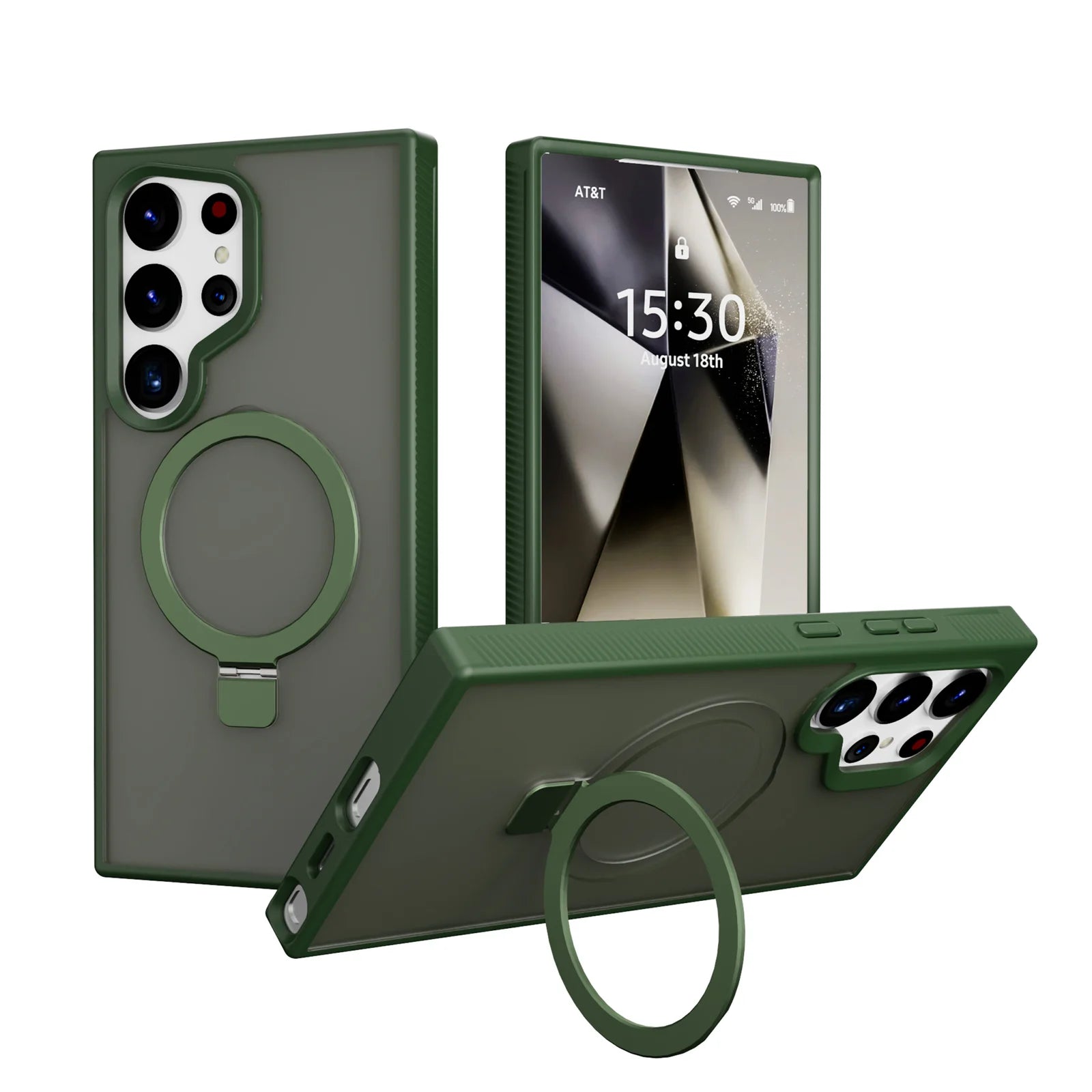 Magnetic Kickstand Matte Case for Samsung Galaxy S25 Edge