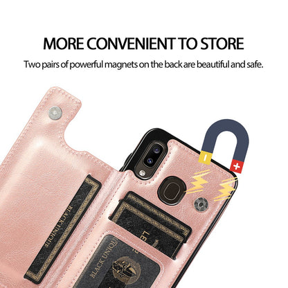 Back Flip Leather Wallet Cover Case for Samsung Galaxy A20 / A30 / M10s