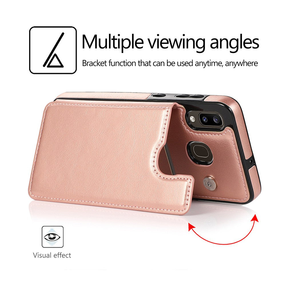 Back Flip Leather Wallet Cover Case for Samsung Galaxy A20 / A30 / M10s