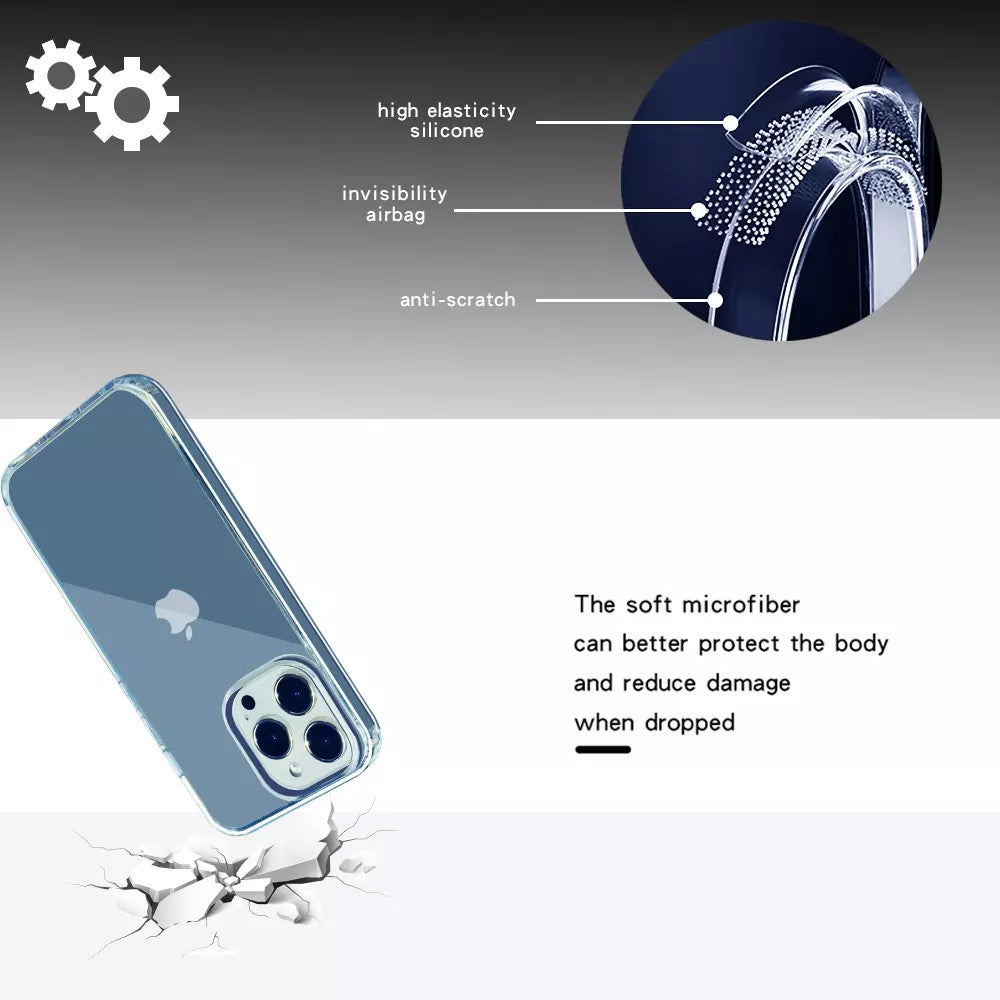 High Quality Acrylic + TPU Hybrid Transparent Case for iPhone13 / 14