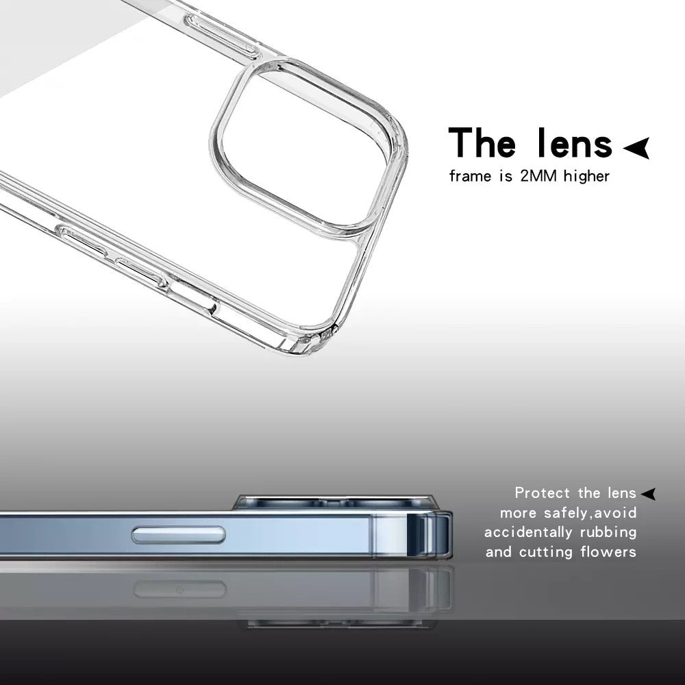 High Quality Acrylic + TPU Hybrid Transparent Case for iPhone13 / 14