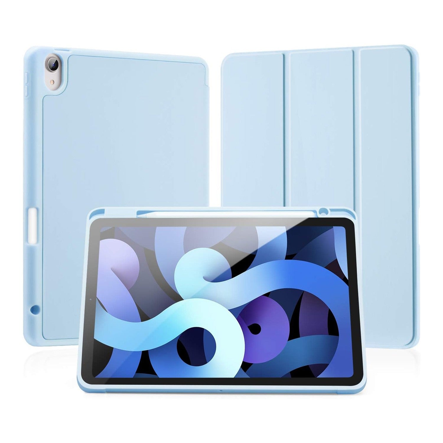 Soft TPU Back Shell Slim Cover Case with Auto Sleep / Wake for iPad Air (2020) / Air (2022) / Air 11 (2024) / Air 11 (2025)