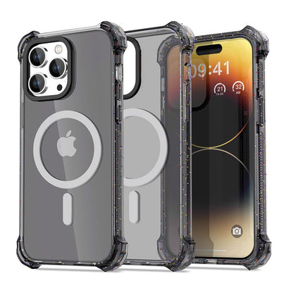 Bounce Impact Clear Shockproof Magnetic Cover Case for iPhone 15 Pro