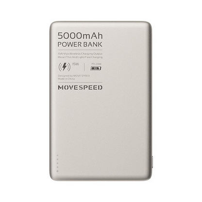 MOVE SPEED S5 Ultra-thin Titanium Magnetic Power Bank 5000mAh