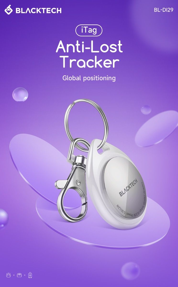 BLACKTECH Smart Tracking Tag with Case Anti-lost Device Tag (Apple Find My)