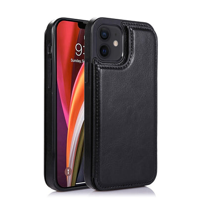 Back Flip Leather Wallet Cover Case for iPhone 12 Pro Max (6.7'')