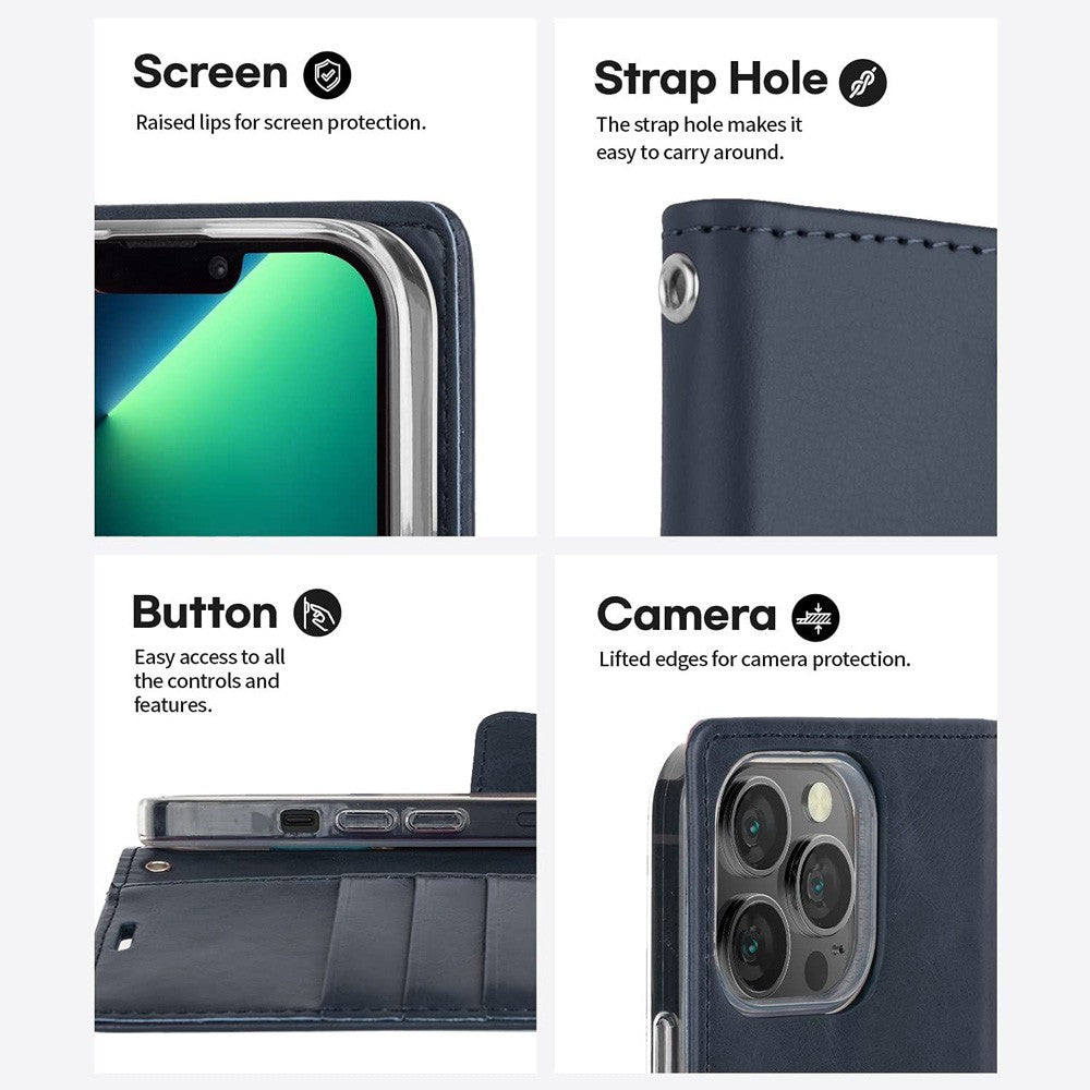 Mercury Blue Moon Diary Magsafe Case for iPhone 17