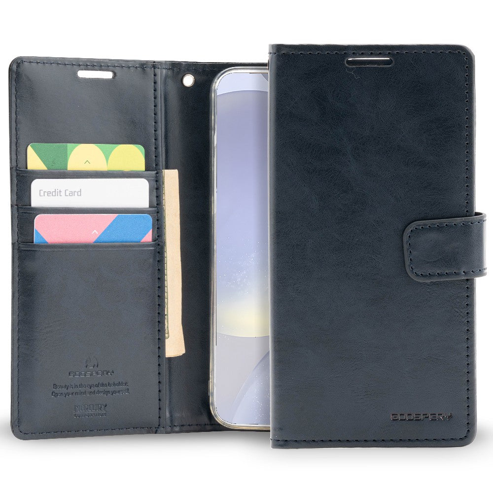 Mercury Blue Moon Diary Cover Case for Samsung Galaxy S24 Plus