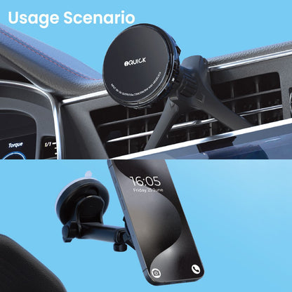 iQuick Magnetic Car Mount Charger with Cooling Semiconductor Radiator (Magsafe Compatible)