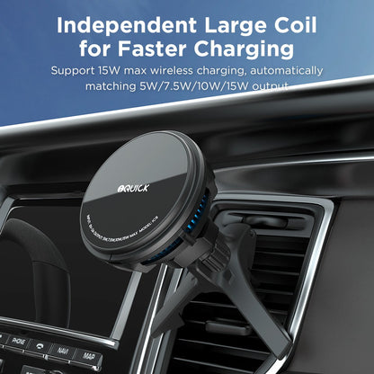 iQuick Magnetic Car Mount Charger with Cooling Semiconductor Radiator (Magsafe Compatible)