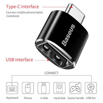 Baseus Mini USB Female to Type-C Male Adapter Converter