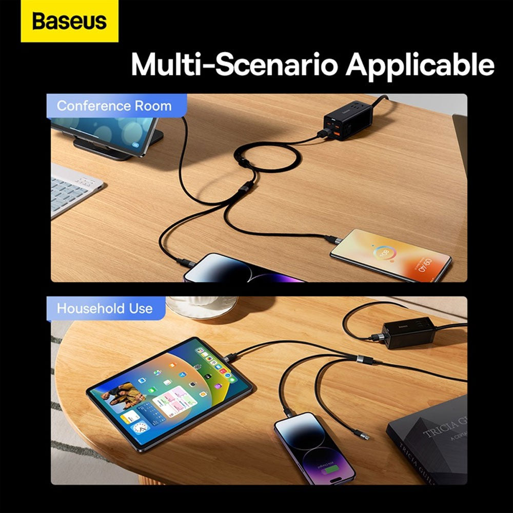 Baseus StarSpeed 1-for-3 Fast Charging Data Cable USB to M+L+C 3.5A 1.2m