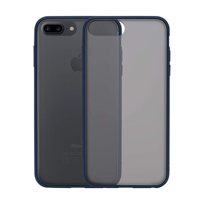 Transparent Frosted PC Colorful TPU Bumper Case for iPhone 6 Plus / 6S Plus / 7 Plus / 8 Plus