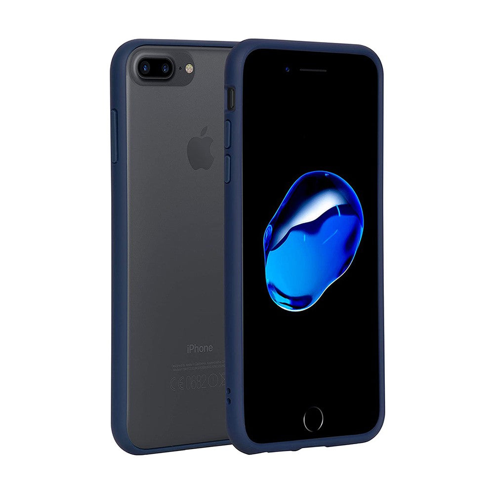 Transparent Frosted PC Colorful TPU Bumper Case for iPhone 6 Plus / 6S Plus / 7 Plus / 8 Plus