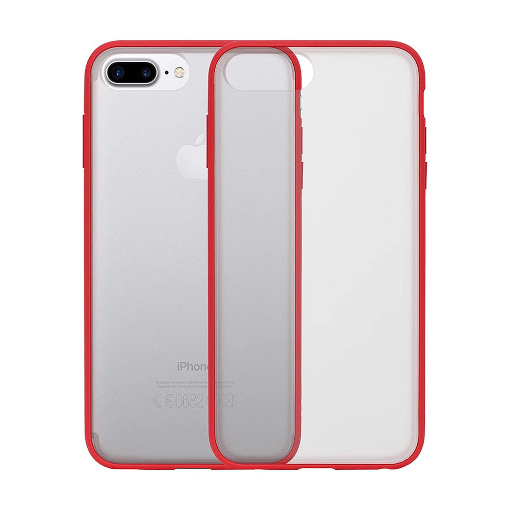 Transparent Frosted PC Colorful TPU Bumper Case for iPhone 6 Plus / 6S Plus / 7 Plus / 8 Plus