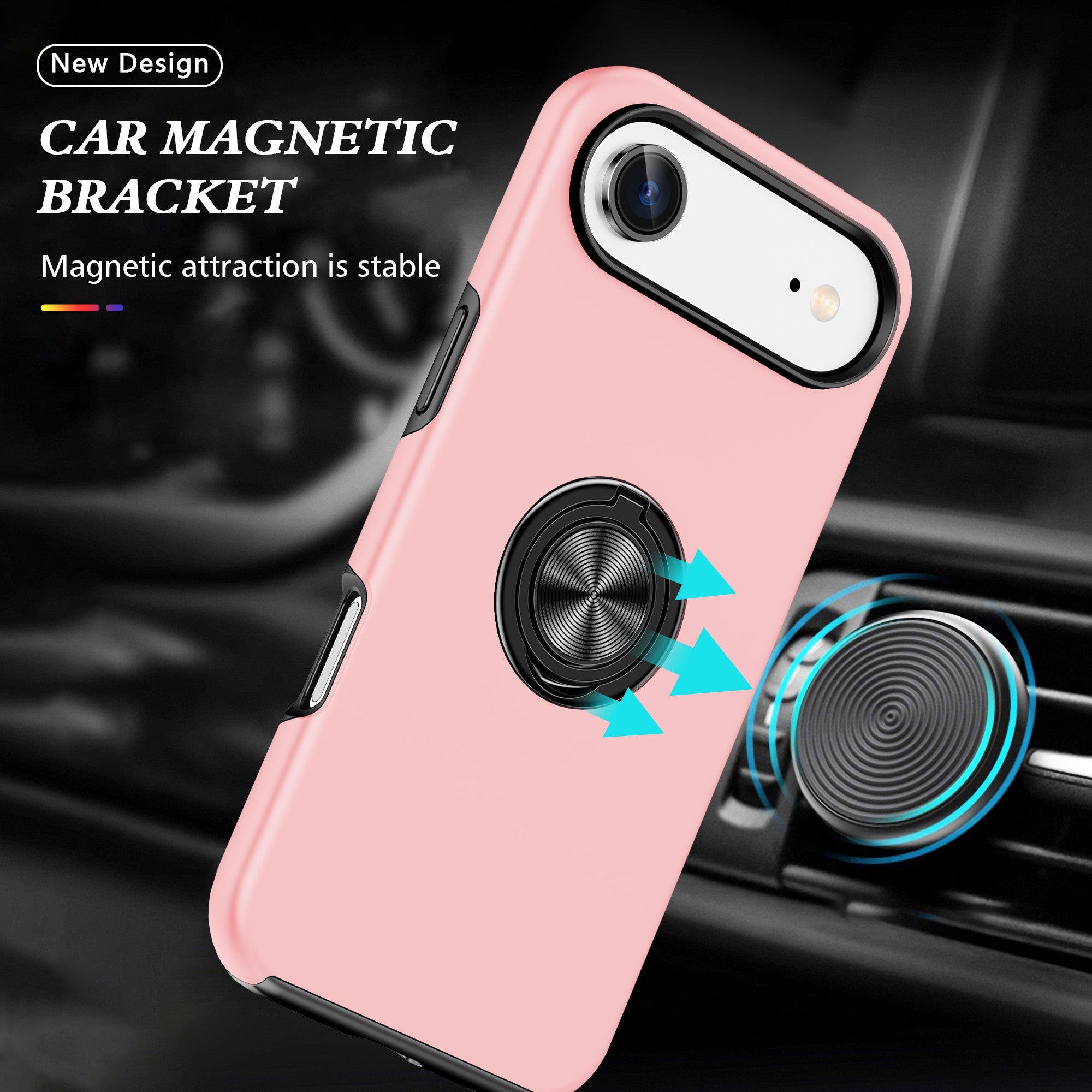 Magnetic Ring Holder Shockproof Cover Case for iPhone 17 Air