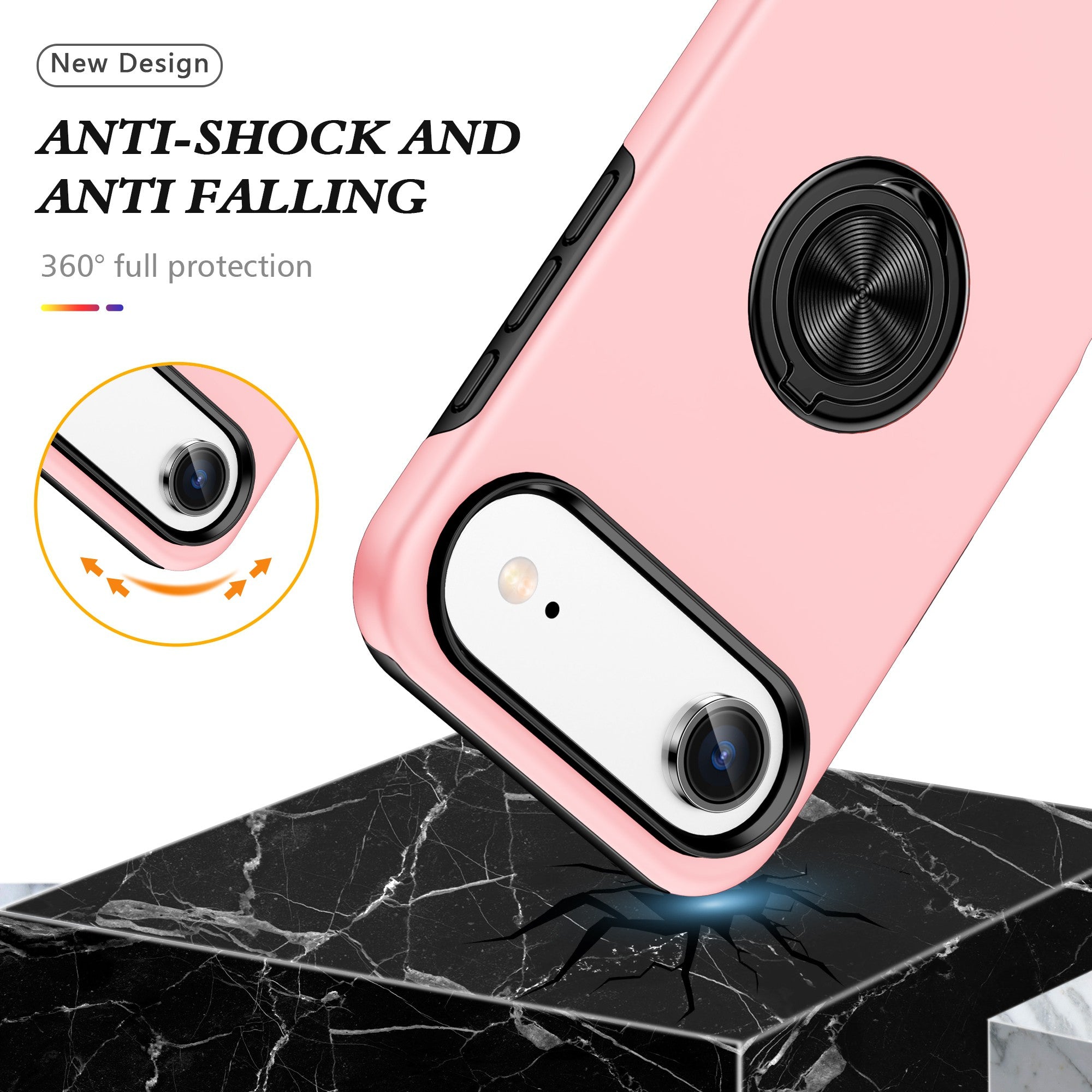 Magnetic Ring Holder Shockproof Cover Case for iPhone 17 Air