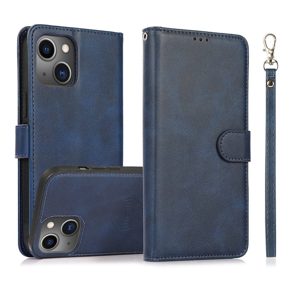 Magnetic Split PU Leather Flip Wallet Cover Case for iPhone 13