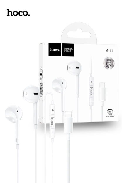 Hoco M111 Plug And Play Primero Digital Lightning Earphones