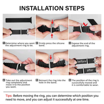 Ocean Silicone Sport Watch Band