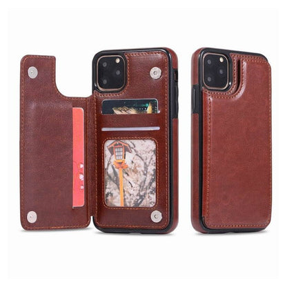 Back Flip Leather Wallet Cover Case for iPhone 11 Pro Max (6.5'')