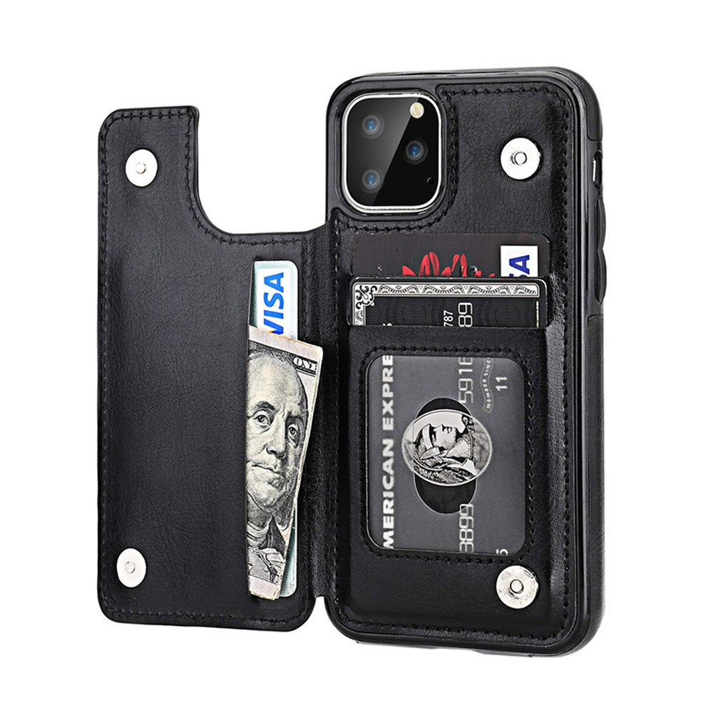 Back Flip Leather Wallet Cover Case for iPhone 11 Pro Max (6.5'')