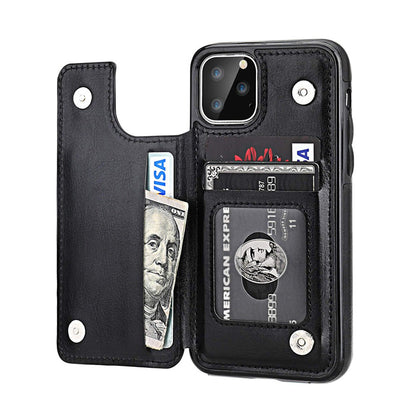 Back Flip Leather Wallet Cover Case for iPhone 11 Pro Max (6.5'')