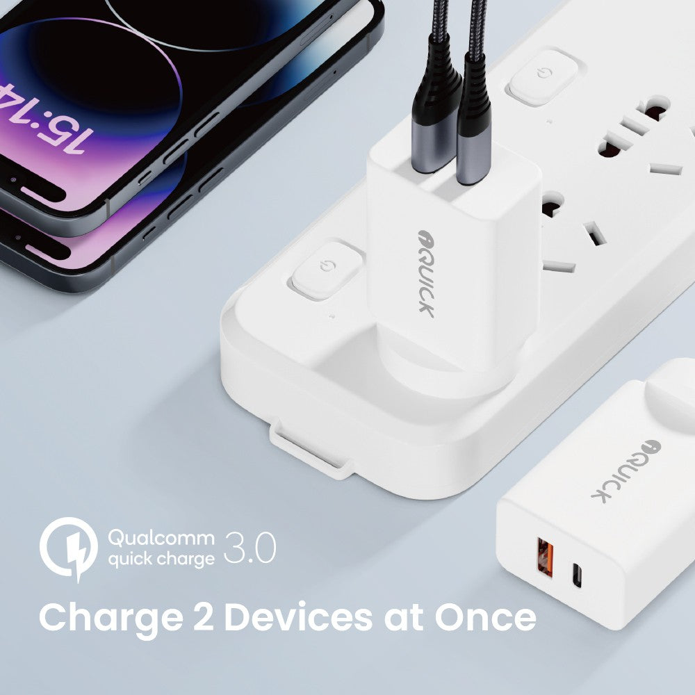 iQuick 20W Dual Ports Fast Charging Adapter