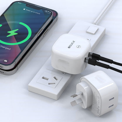 iQuick 35W USB-C Dual Type-C Ports Charging Adapter