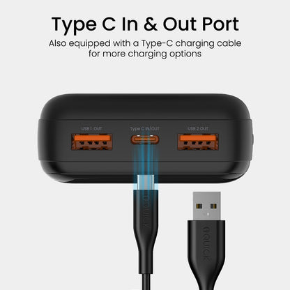 iQuick POWER SQUARE 0 Digital Display Power Bank 20000mAh 22.5W