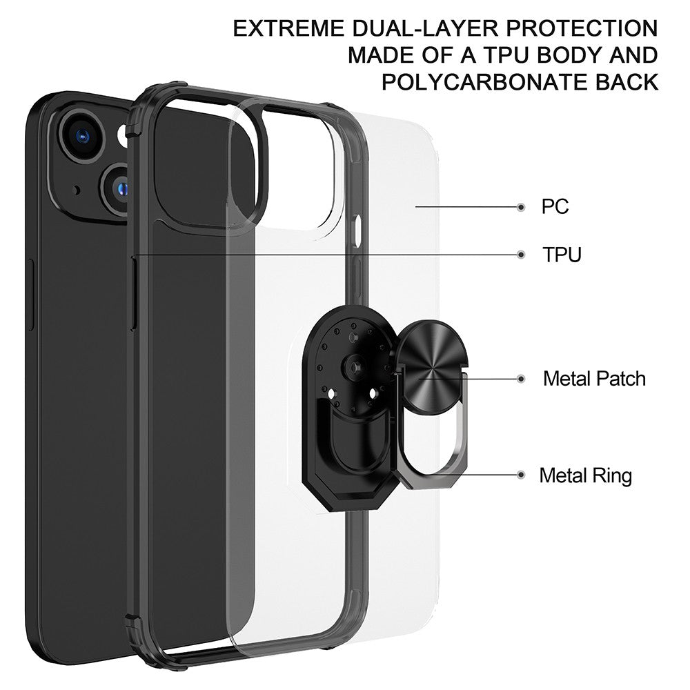 Ring Holder Military Shockproof Car Magnetic Case for iPhone 13/14