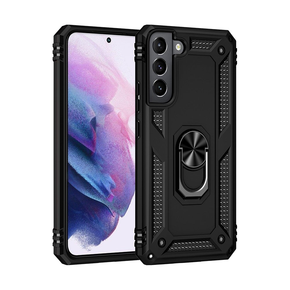 Rotating Metal Ring Holder Armor Shockproof Case Cover for Samsung Galaxy S22