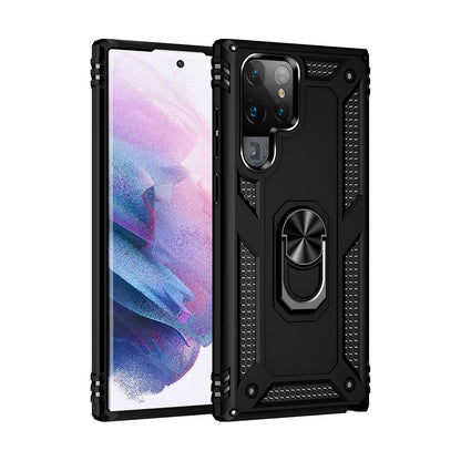 Rotating Metal Ring Holder Armor Shockproof Case Cover for Samsung Galaxy S22 Ultra