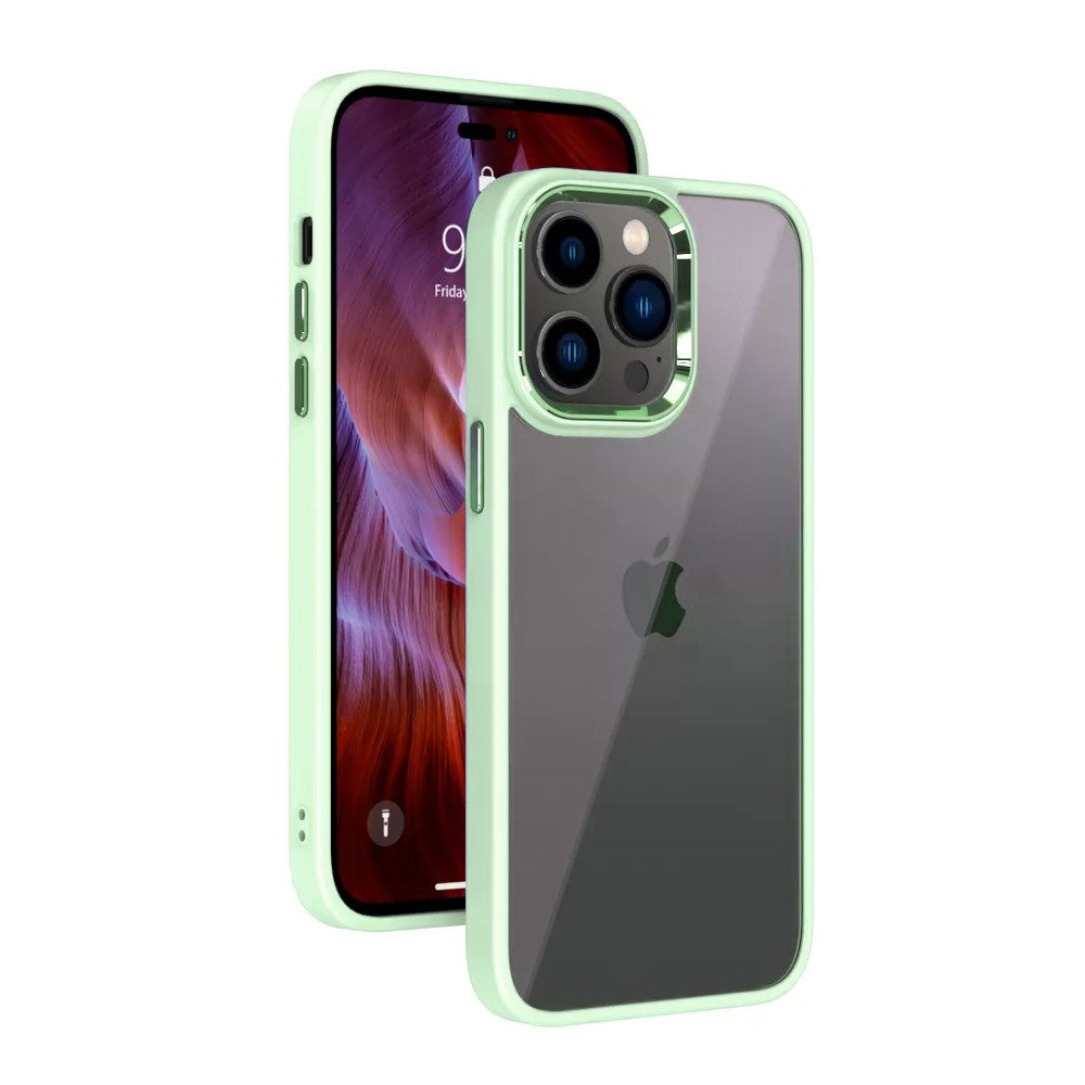 Metal Camera Lens Transparent Protection Shockproof Case for iPhone 14 Pro