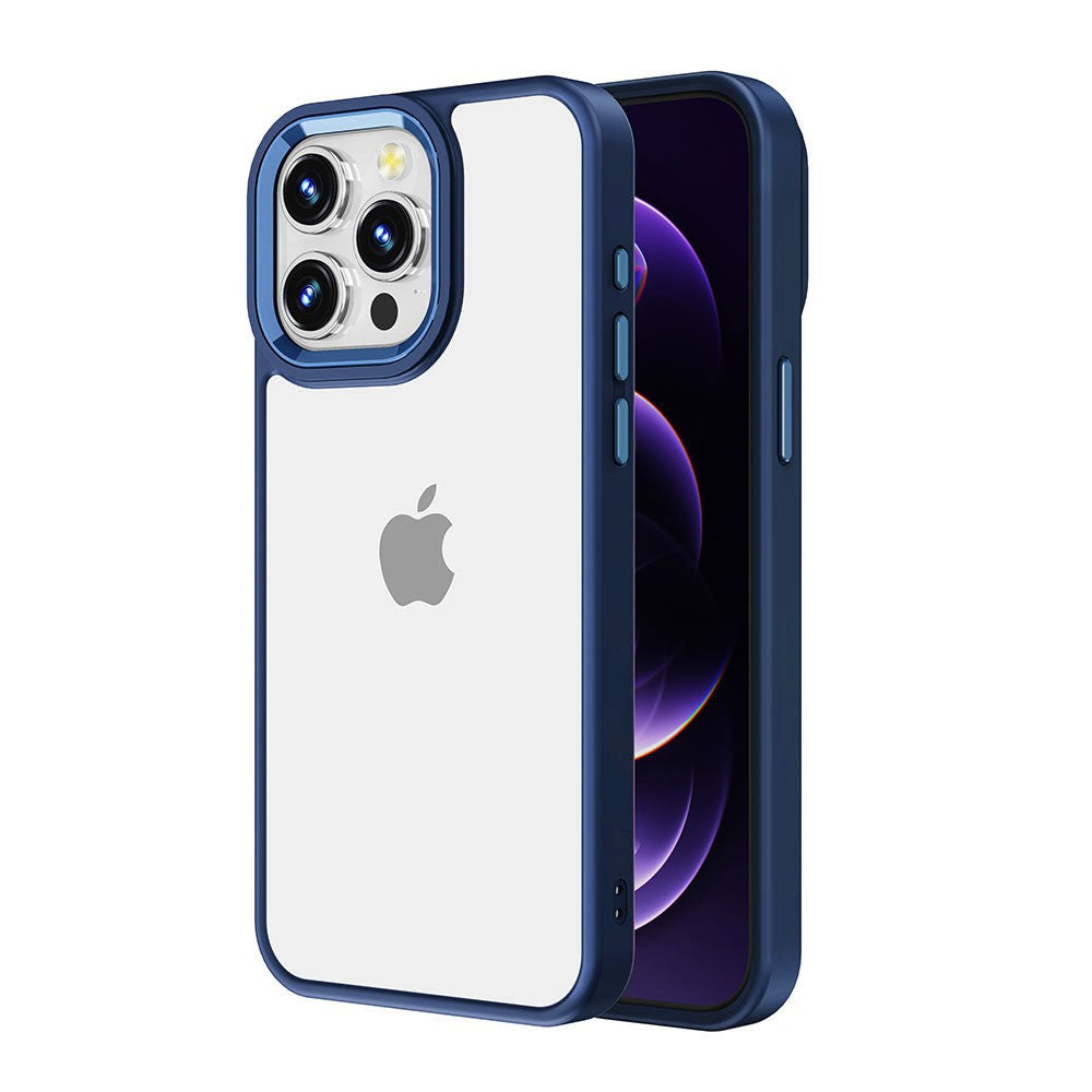 Metal Camera Lens Transparent Protection Shockproof Case for iPhone 14 Plus/ 15 Plus