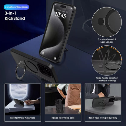 Magnetic Kickstand Matte Case for iPhone 15 Pro Max