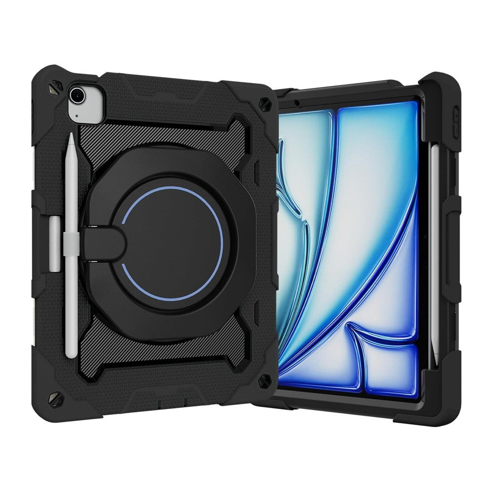 Armor Shockproof Handle Ring Rotation Case Cover for iPad Air 13 (2024) / Air 13 (2025)