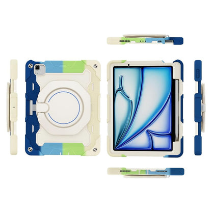 Armor Shockproof Handle Ring Rotation Case Cover for iPad Air 11 (2024) / iPad Air 11 (2025)