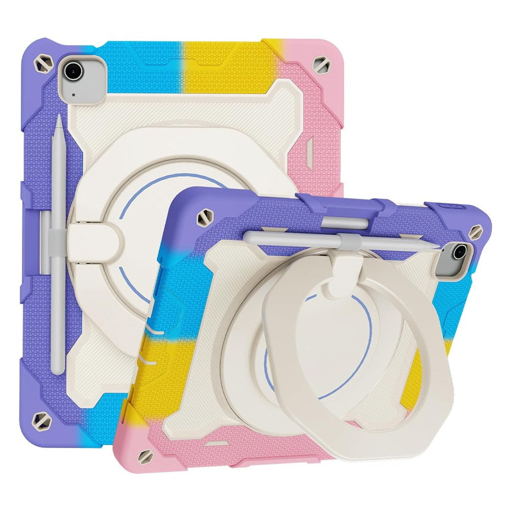Armor Shockproof Handle Ring Rotation Case Cover for iPad Air 11 (2024) / iPad Air 11 (2025)